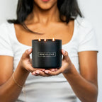 Benevolence LA 3 Wick Candle, Charcoal Large Scented Candle | Soy Candles | Holiday Candle Gifts for Women and Men | Home Fragrance | Aromatherapy | Bathroom Freshener 14.5 Oz, 45 Hour Burn
