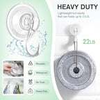 VIS'V Wreath Hanger, Large Suction Cup Wreath Hooks with Wipes, Heavy Duty, 22 LB Capacity, Removable and Reusable, Clear, 2 Pcs