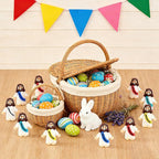 210 Pack Little Jesus Figurines in Bulk, Pocket Jesus Loves You, Jesus Small Figures, Little Tiny Jesus Figures for Church Christmas Party Favors Baptism Gifts Religious Gifts for Easter Egg Stuffers