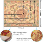 Accnicc Yellow Sun and Moon Tapestry Vintage Indie Boho Tapestry Wall Hanging with Sunflowers Butterfly Moth Constellation Aesthetic Wall Tapestries for Bedroom Dorm Living Room (Orange, 80'' × 60'')