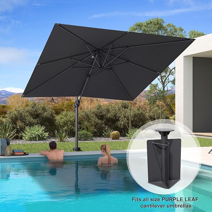PURPLE LEAF In-ground Patio Umbrella Base YM4012 Weighted Outdoor Umbrella Base 24.41"(H) X 11.42"(W)