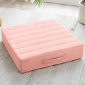 Floor Pillow - PinkJKMAX 22 inches Floor Pillow for Adults - Large Meditation Cushion with Thick Foam - Premium Outdoor Square Floor Cushion Seat - Yoga Pillow for Sitting On Floor - Pink