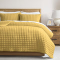 WDCOZY Twin Quit Size Bedding Sets with Pillow Sham, Lightweight Soft Bedspread Coverlet, Quilted Blanket Thin Comforter Bed Cover for All Season, 2 Pieces, 68x90 inches, Yellow
