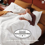 Bedsure Cotton Duvet Cover Set - 100% Cotton Waffle Weave Coconut White Duvet Cover California King Size, GentleSoft™ and Breathable Cal King Bedding Set for All Season, 3 Pieces, 104"x98"