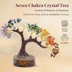 Crocon Crystal Tree of Life 7 Chakra Healing Crystal Bonsai Tree for Home Decor Gift Good Luck Birthday Gifts for Women & Mom, Office Desk Decor Living Room Decor Handmade Trees for Positive Energy