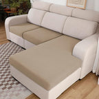 100% Waterproof Couch Cushion Covers, Replacement Sofa Cushion Covers, Stretch Individual Sofa Seat Cushion Slipcovers Furniture Protector for Kids Pets (2-Piece Loveseat Cushion Cover, Sand)