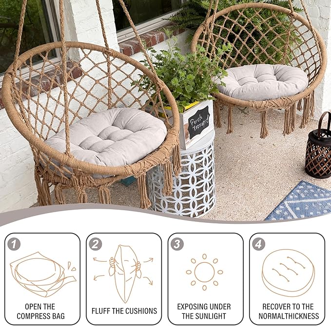 Tiita Outdoor Cushions Square Floor Pillow Thicken Tufted Seat Pad Large Floor Cushion for Yoga Meditation Living Room