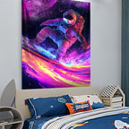 NYZE Astronaut Space Tapestry for Bedroom, Glow in the Dark Room Decor Wall Tapestries, Cool Galaxy Planet Wall Hanging, Wall Hanging for Men Guys Gamer Room Dorm Living Room 60in×80in