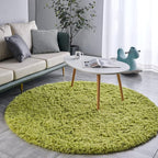 FJZFING Grass Green Round Rug Ultra-Soft Plush Modern 7x7 Circle Area Rug for Kid's Bedroom, Fluffy Shag Circular Rug for Nursery Room, Cute Grass Green Carpet for Teen's Room