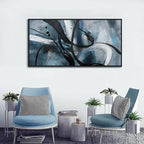 YDYSUNE Abstract Wall Art - Black and White Large Canvas Wall Decor Graffiti Modem Minimalist Art Decoration for Living Room Bedroom Office Painting Framed Pictures Artwork Size 24×48Inch