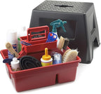 Little Giant Stable Storage Box and Stool DuraTote Stool and Tote Box with Carrying Handle (Red) (Item No. DTSSRED)