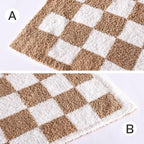 Panku Checkered Blanket, Ultra Soft Checkered Throw Blanket, Warm Fluffy Checkerboard Blanket for Couch and Sofa (50x60 Inches, Camel)
