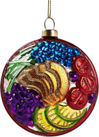 Funny Hanging Christmas Ornaments 2025 - Fruit Basket Glass Blown Tree Decorations, 3D Premium Decorative Waterproof Holiday Decor for Cute Xmas Home Outdoor Window Centerpiece ﻿