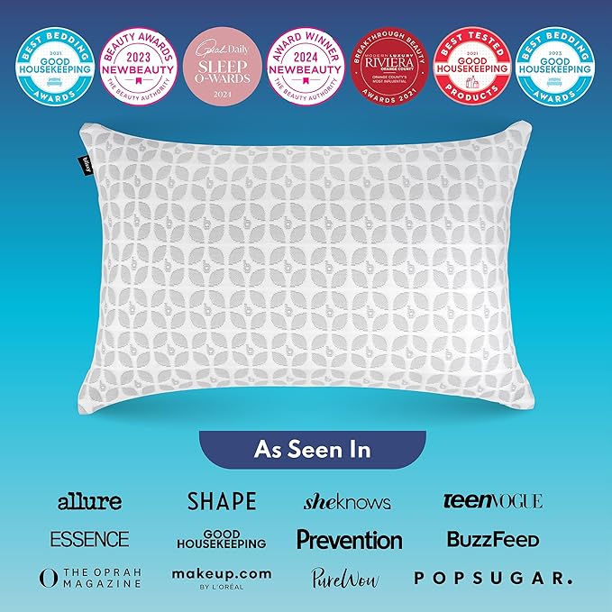 BLISSY Adjustable Memory Foam Pillow for Sleeping (King Size) - Cooling Gel Pillows for Side Sleepers with Shredded Foam for Customizable Loft - CertiPUR-US & Oeko-TEX