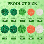 NOVWANG 40 Pcs St. Patrick's Day Green Rattan Balls Decorations Centerpieces Vase Bowl Fillers Wicker Ball for Irish St. Patrick's Day Party Decorative Table Hanging Home Decor DIY Crafts