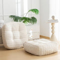 8" Washable Floor Pillow Cushion for Adults, Meditation Cushion Pillow, Removable Tufted Blended Corduroy Cover, Large Square Floor Sitting for Tatami Living Room or Yoga, 2Pack, Machine Washable