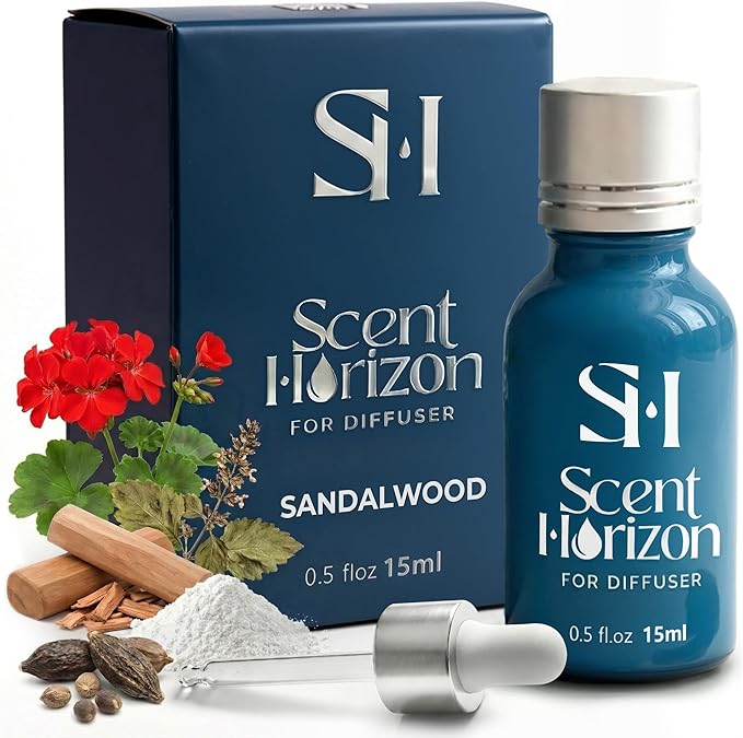 Sandalwood No.1021 Hotel Diffuser Oil Refill, 0.5 Fl oz | 15ml, Luxury Home Scent Fragrance Oil for Diffuser Ultrasonic and Waterless Diffuser Oil and Crafting, Long-Lasting Aroma