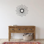 Sunburst Metal Wall Art – Mid-Century Modern Starburst Wall Decor, Handmade Round Metal Hanging for Living Room, Bedroom, Office, or Entryway (12")