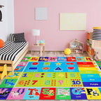Baby Play Mat Kids Rug for Floor, Playmat for Kids Toddlers Infant, Extra Large Thick Playtime Collection ABC, Numbers, Animals Educational Area Rugs for Playroom (78.7X59 Inch)