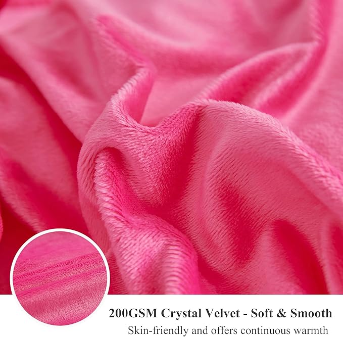 XeGe Plush Shaggy Duvet Cover Set, Luxury Ultra Soft Fluffy Faux Fur Bedding Sets 3 Pieces Velvet(1 Fuzzy Furry Comforter Cover + 2 Faux Fur Pillow Cases), Zipper Closure (Queen, Hot Pink)
