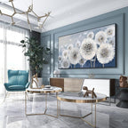 Pogusmavi Dandelion Wall Art Modern Wall Decor Botanical Framed Artwork for Walls Office Artwork Pictures for Bedroom Canvas Painting for Living Room 30x60 Black Framed