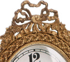 NIKKY HOME Gold Table Clock Silent Non-Ticking, Small Shelf Desk Top Clock Battery Operated Classic Home Decor for Fireplace Mantel, Desktop, Countertop