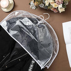 Patelai 12 Pcs 4" Gusseted Plastic Shoulder Covers for Hanging Clothes Coat Covers for Closet Clear Garment Breathable Bag for Jacket Clothing Coat Dress (Transparent)