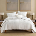 Secgo California King Comforter Set for Bed - 100% Cotton Cal King Size, Black Bedspreads (120 * 110 Inch) with 2 Pillow Shams, Patchwork Reversible Lightweight Bedding