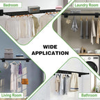 Closet Shelves Wall Mounted, 85 Inches Heavy Duty Closet Rod with Shelf Metal Utility Shelf for Wall, Closet, Laundry Room
