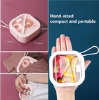 2pcs Hair Tie Organizer Boxes,Small Portable Holder Can Be Stackable Or Hung On The Wall,Best for Ties Storage or Small Items on Desktop, Pink&White