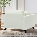 ERYE Living Room Accent Chair, Modern Corduroy Upholstered Chair Wider Seat Cushion Leisure Armchair W/2 Pillows and Removable Cover for Home Apartment,Bedroom,Office