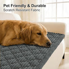 Smiry Pet Couch Cover for Dogs Washable, Non-Slip Fuzzy Couch Covers for 3 Cushion Sofa Pet Friendly, Soft Thick Furniture Protector Sofa Slipcover Mat for Dogs (Dark Grey, 27.6" x 59")