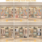 Armocity 8FT Closet System, 96 inches Closet Organizer System with Drawers, Closet Systems for Walk-in Closet, Built in, Crab Green