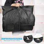 PATIKIL 31" Garment Bag, 3 Pack Breathable Suit Bag for Storage Hanging Clothes Dustproof Garment Covers for Suits Coats Dresses, Black