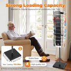 36 Pockets-360° Rotating Magazine Rack, Detachable Floor Standing Comic Books Brochure Display Stands, Pamphlet Literature Spinner Racks for Retail Store, Bookstore, Home