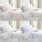 Southshore Fine Living, Inc. XL Twin Quilt Set, Microfiber Quilted Bedspread, White Bedding Twin Coverlet w/Pillow Sham, Pet Hair Resistant Bedding Coverlet Set, Quilted Comforter, Bright White Quilt