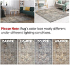 Keen Home Design 2x3 Rug - Machine Washable Entry Rug with Non-Slip Backing, Ideal for Enteryway, Kitchen, Bathroom, Laundry Room - Vintage, Easy Clean, Durable, Low Pile Rug - (2' x 3')