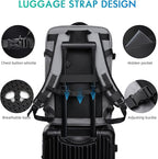 Laptop Backpack for Women, 50L Carry On Backpack Men, Expandable Flight Approved Water Resistant Luggage with 3 Packing Cubes & USB Port, Travel Backpack Fits 17.3 Inch Notebook