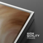 MUDECOR Framed Canvas Print Wall Art Abstract Neutral Brown and Beige Fluid Illustrations Realism Decorative for Living Room, Bedroom, Office - 24"x36"x3 White