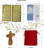 Holy Land Market Comfort/Holding Cross Also Known as Palm or Hand Cross With Velvet Bag And Two Certificates (4 Inches) (1)