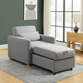 Serta® Corwin 36" Convertible Accent Chair, Dreamcoil® Comfort, FingerGuard® Pinch Point Protection, Polyester Boucle Fabric, Gray