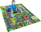 Kids Car Playmat, Kids Rug for Playroom Car Mat Town City Road Traffic Rugs, Play Mat for Floor, Extra Large Boys Kid Car Track Play Rug (Style Four, 78.7X 59 INCH)
