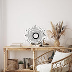 Sunburst Metal Wall Art – Mid-Century Modern Starburst Wall Decor, Handmade Round Metal Hanging for Living Room, Bedroom, Office, or Entryway (20")