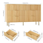 GarveeHome 7 Drawers Dresser for Bedroom, Fluted Dresser Chest of Drawers with Handle, Wood Modern Dressers for Closet, Bedroom Furniture Storage Organizer for Living Room, Hallway