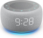 Buffbee Alarm Clock with Sound Machine for Bedrooms – 2-in-1 White Noise Machine for Sleep, Gentle Wake-Up with Soft Alarm Sounds, Ambient Night Light, Plug-in, Sleep Better, Wake Gently