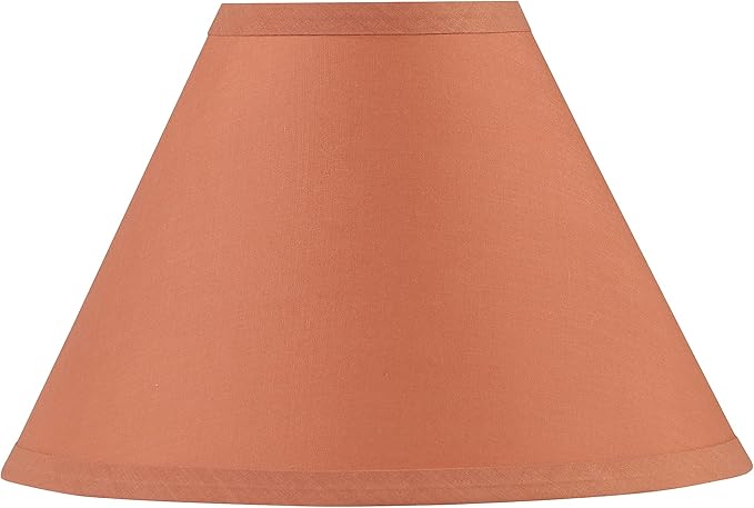 Aspen Creative 56004, Hardback Empire Transitional UNO Lamp Shade, Coral Orange, 4" Top x 10" Bottom x 7" Slant, Slip UNO 33mm