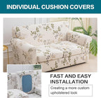 KRFOONN 3 Piece Printed Couch Cover for 2 Cushion Couch Stretch Sofa Loveseat Slipcover with 2 Separate Seat Cushion Covers Furniture Protector with Elastic Bottom for Living Room (Loveseat, 50)