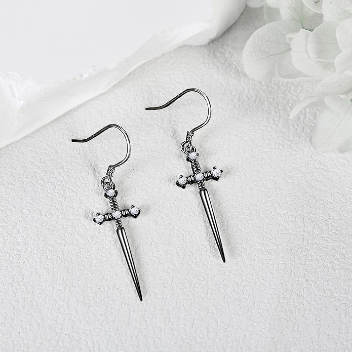 URONE 925 Sterling Silver Earrings Hook Dangle Earrings Jewelry Gifts for Women
