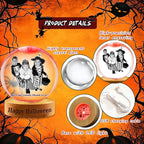 Customizable Halloween Crystal Ball Engravable Photo Text Personalized Luminous Snow Globe Suitable for Halloween Party Decorations to Create A Spooky Atmosphere