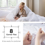 Bedsure Bright White California King Duvet Cover - Prewashed Cotton-Like Polyester Extra Soft Bedding Set, Includes 1 Cal King Duvet Cover 104''x98'' with Zipper Closure & 2 Pillow Shams, No Comforter